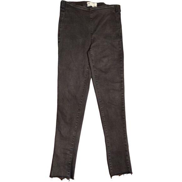 Free People High-Rise Raw Hem Jegging, Size 27, Black Wash - Picture 1 of 5